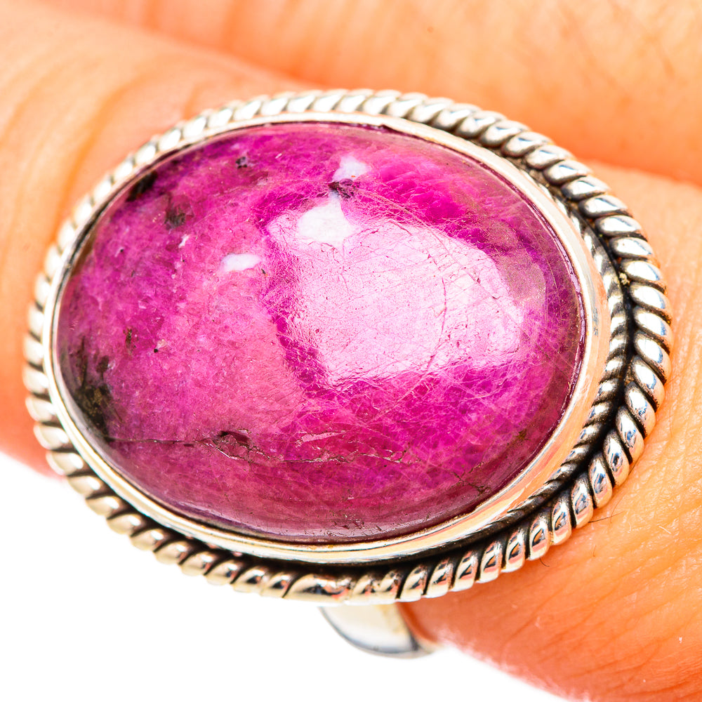 Ruby Fuchsite Rings handcrafted by Anasilvercos - RING115755