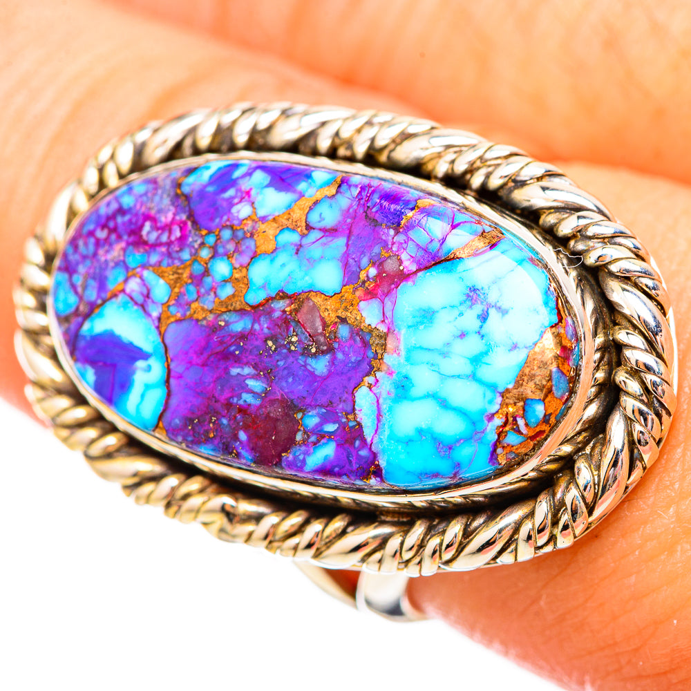Spiny Oyster Turquoise Rings handcrafted by Anasilvercos - RING115756
