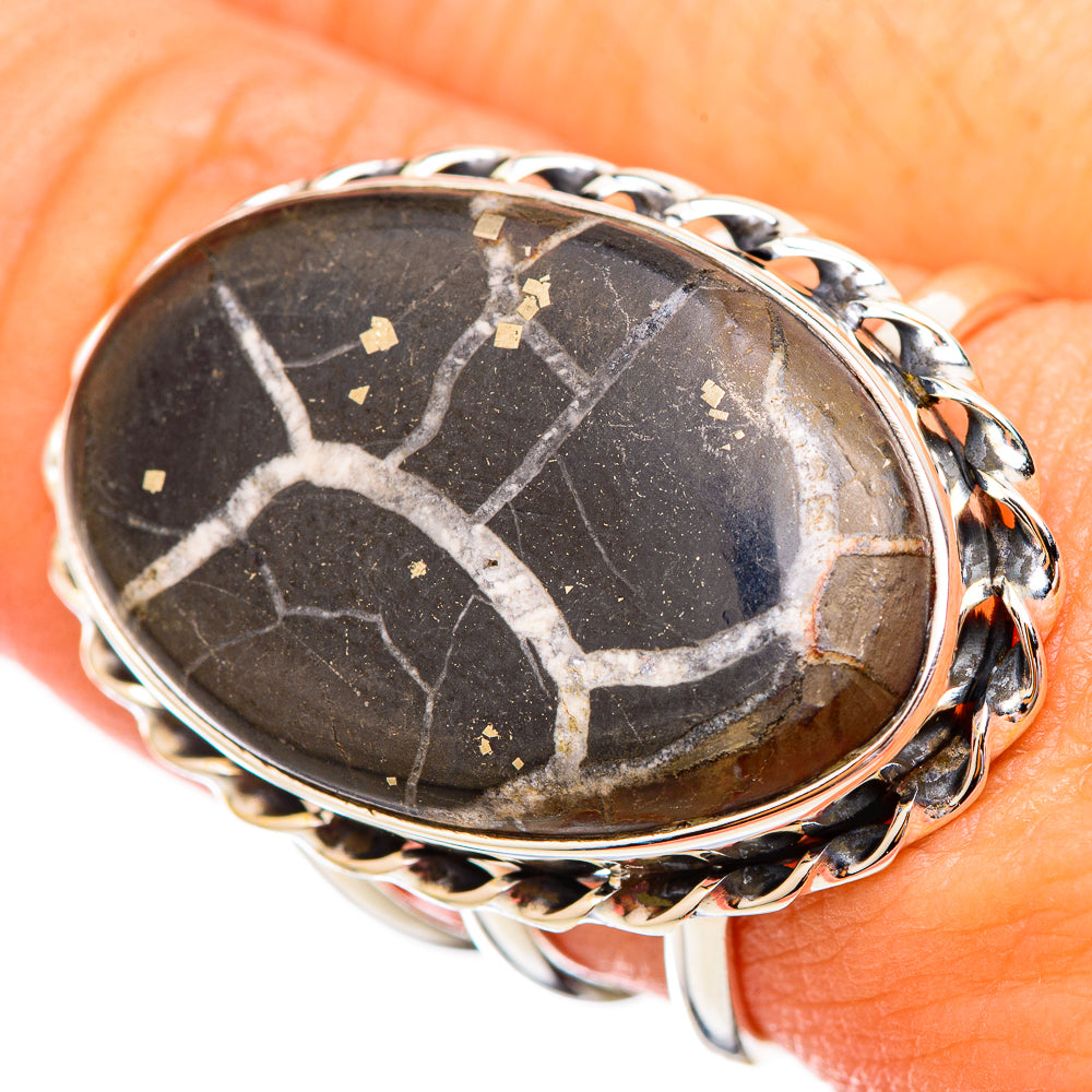 Septarian Geode Rings handcrafted by Anasilvercos - RING115760