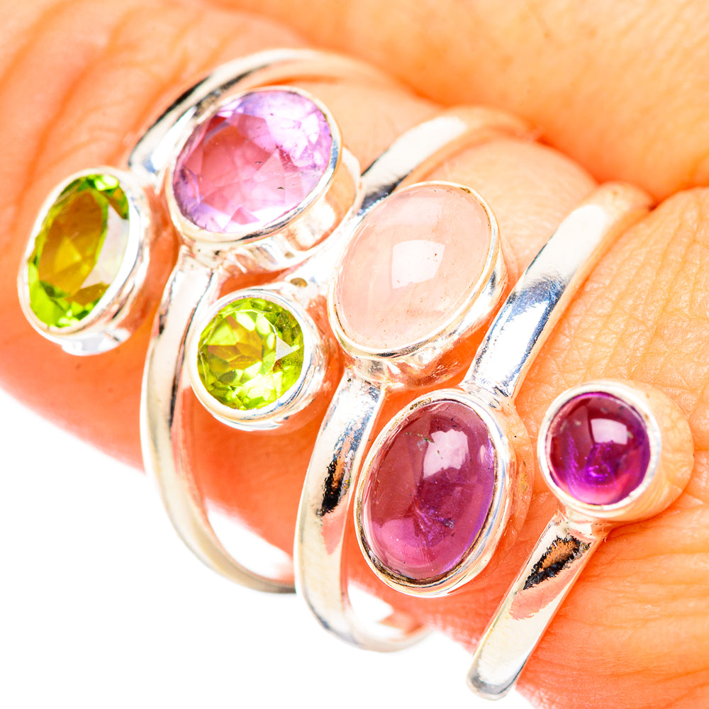 Rose Quartz Rings handcrafted by Anasilvercos - RING115765