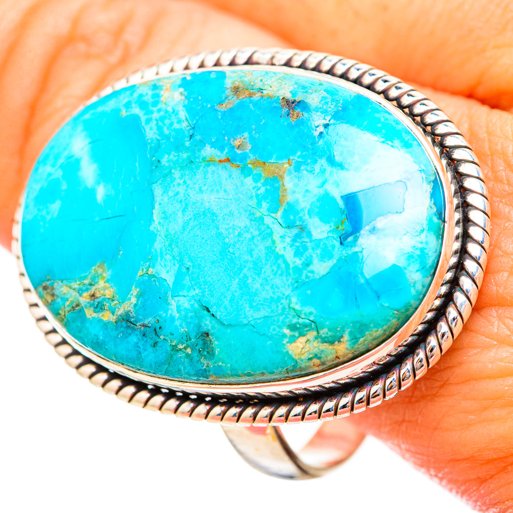 Peruvian Chrysocolla Rings handcrafted by Anasilvercos - RING115767