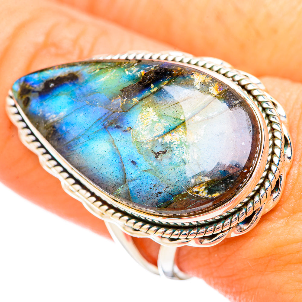 Labradorite Rings handcrafted by Anasilvercos - RING115769