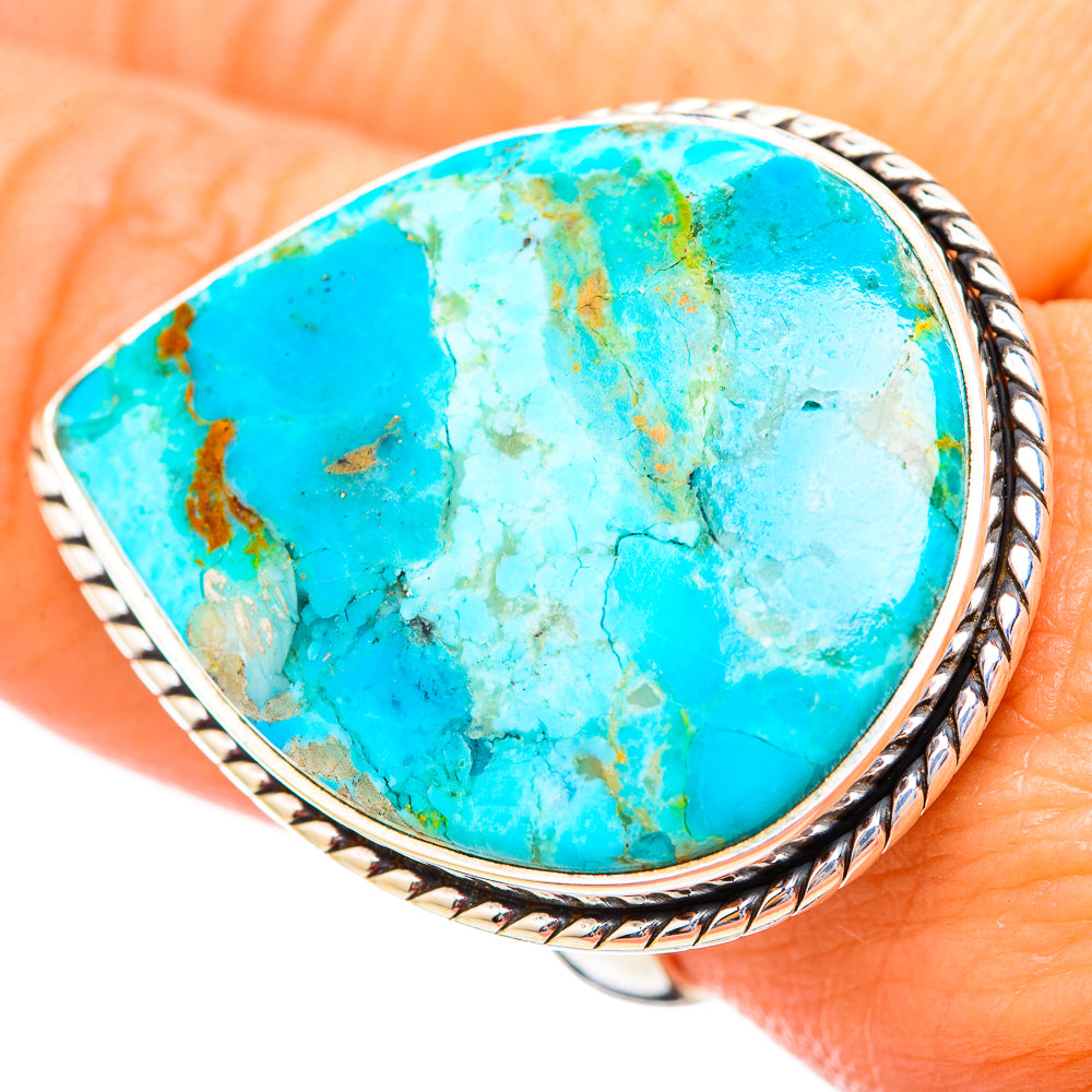 Peruvian Chrysocolla Rings handcrafted by Anasilvercos - RING115774