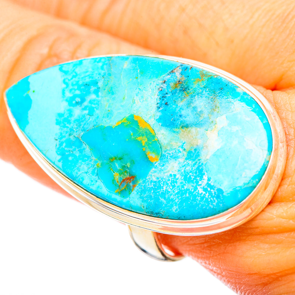 Peruvian Chrysocolla Rings handcrafted by Anasilvercos - RING115775