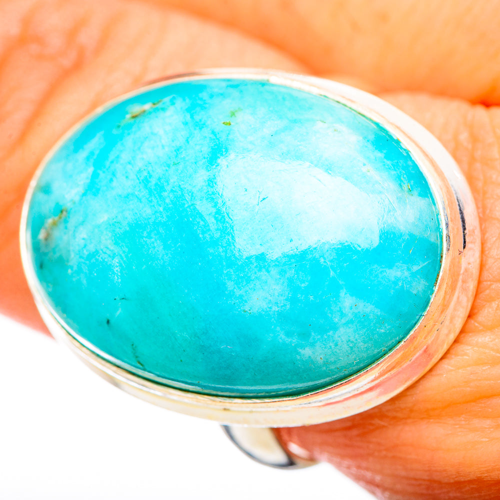 Peruvian Chrysocolla Rings handcrafted by Anasilvercos - RING115777