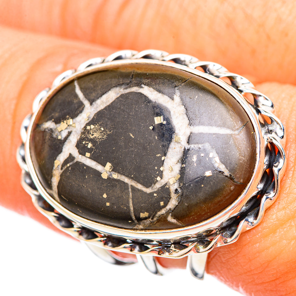 Septarian Geode Rings handcrafted by Anasilvercos - RING115795