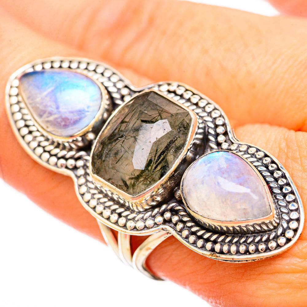 Tourmalinated Quartz Rings handcrafted by Anasilvercos - RING115798
