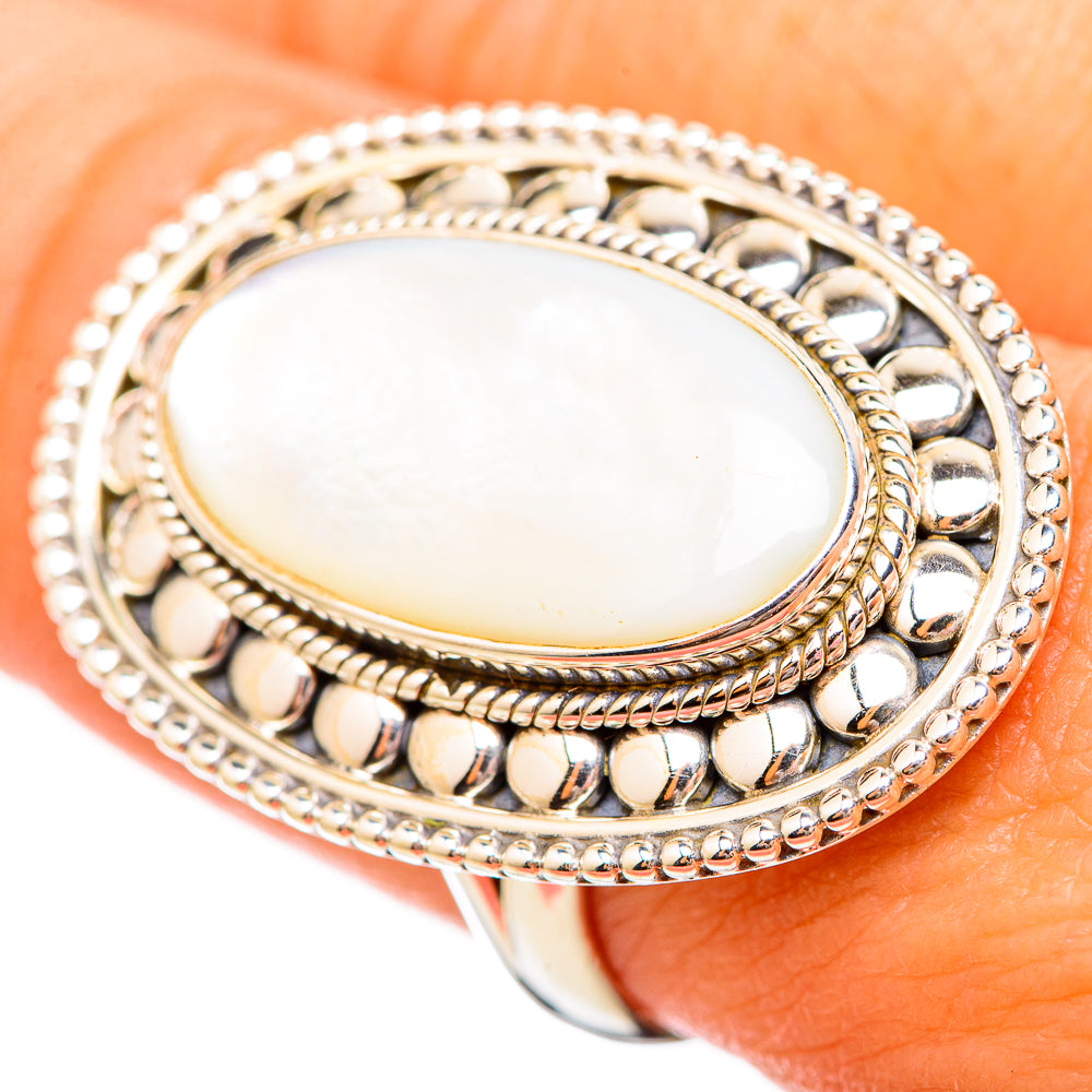 Mother Of Pearl Rings handcrafted by Anasilvercos - RING115801