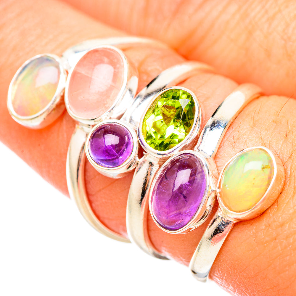 Rose Quartz Rings handcrafted by Anasilvercos - RING115804