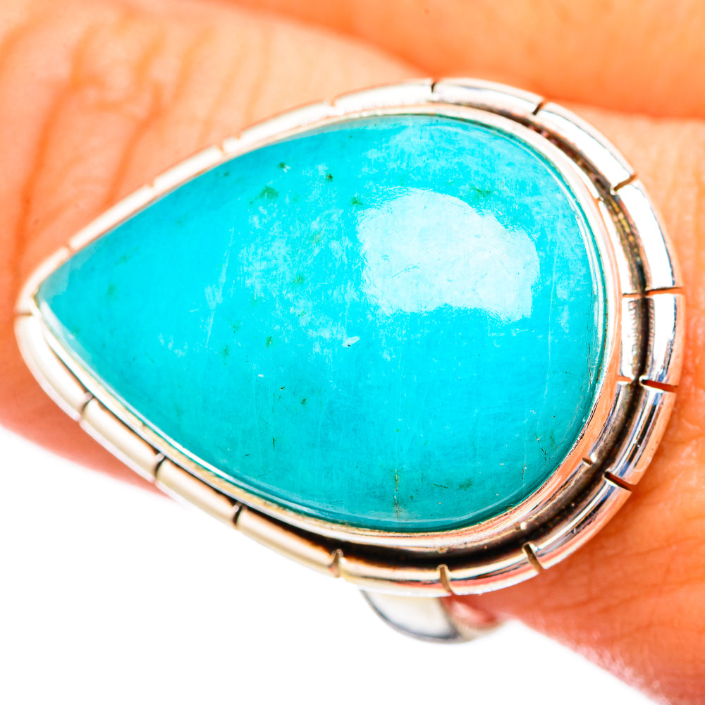 Peruvian Chrysocolla Rings handcrafted by Anasilvercos - RING115807