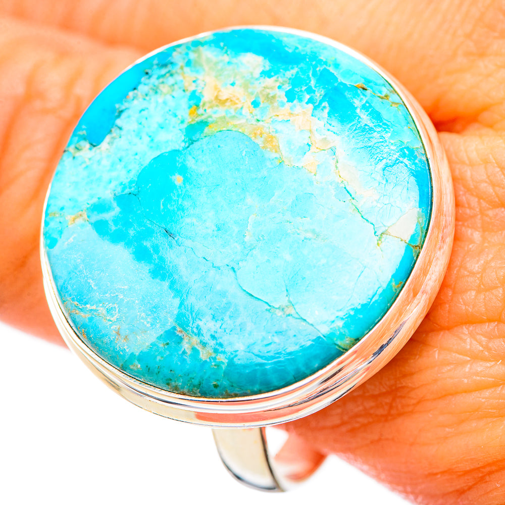 Peruvian Chrysocolla Rings handcrafted by Anasilvercos - RING115808
