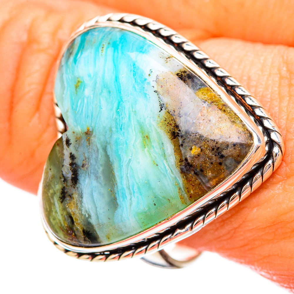 Peruvian Opal Rings handcrafted by Anasilvercos - RING115813