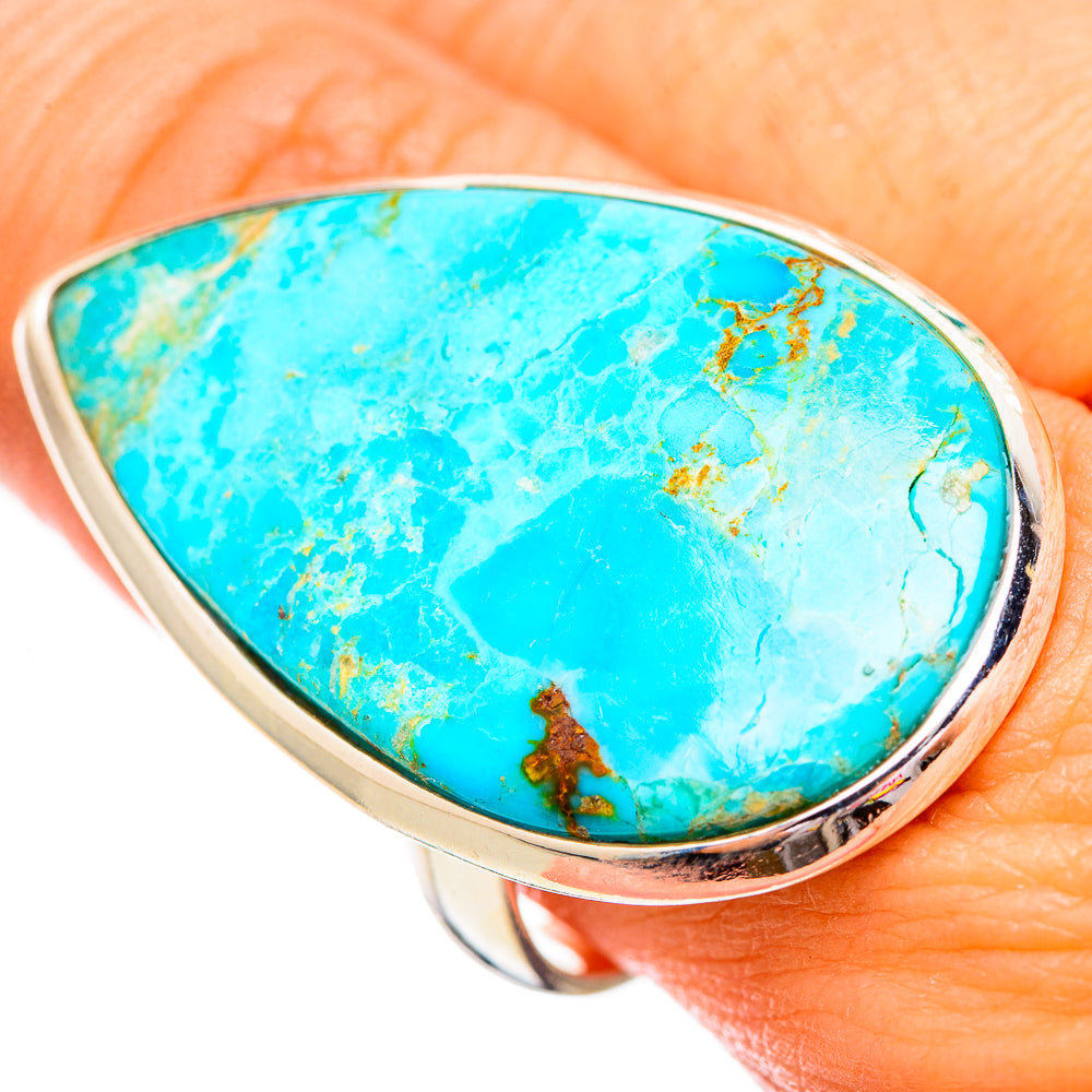 Peruvian Chrysocolla Rings handcrafted by Anasilvercos - RING115818