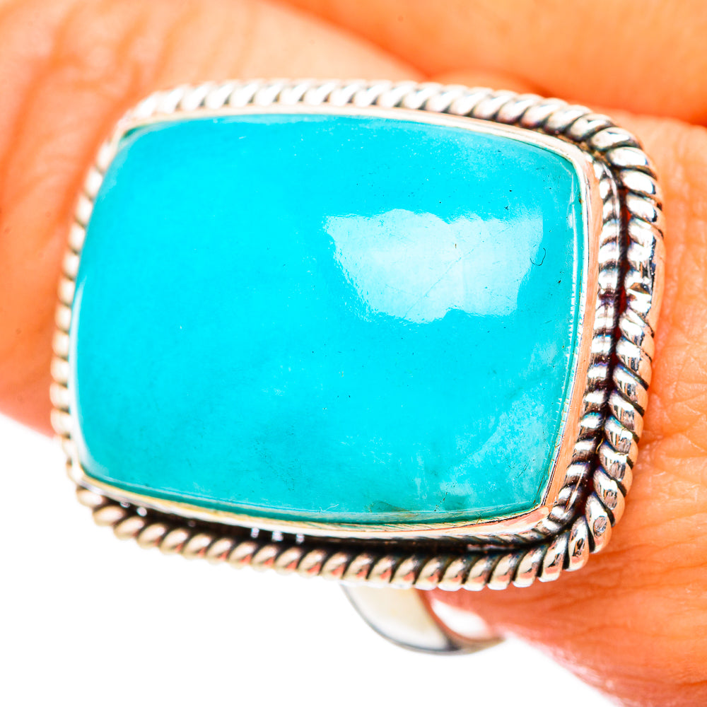 Peruvian Amazonite Rings handcrafted by Anasilvercos - RING115822