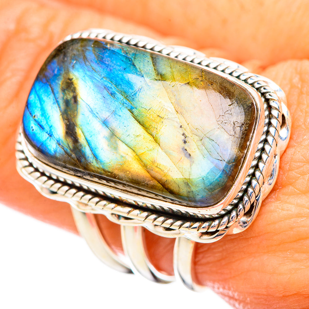 Labradorite Rings handcrafted by Anasilvercos - RING115823