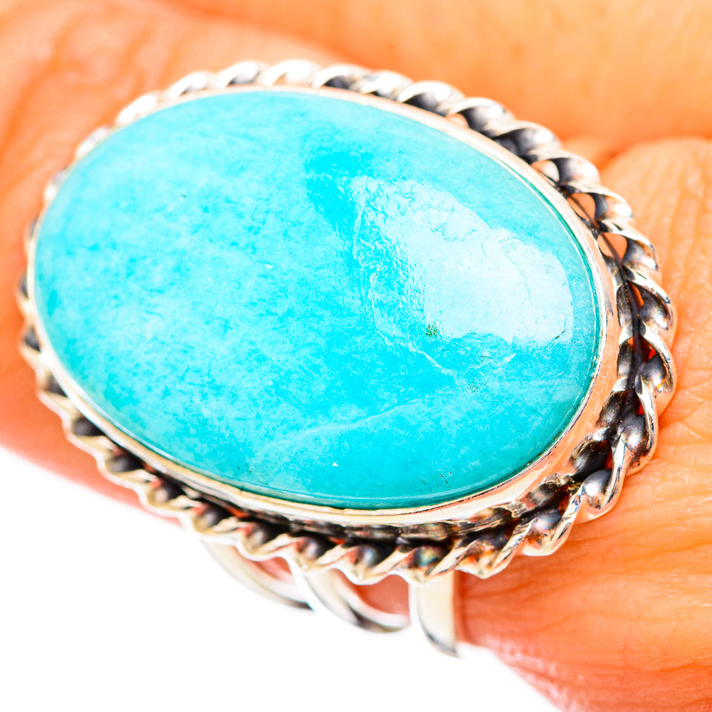 Peruvian Amazonite Rings handcrafted by Anasilvercos - RING115824