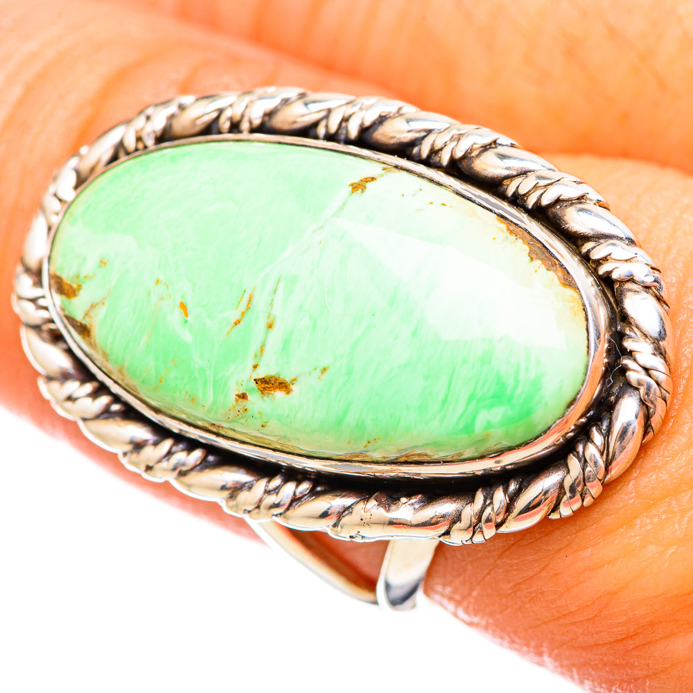 Lemon Chrysoprase Rings handcrafted by Anasilvercos - RING115834