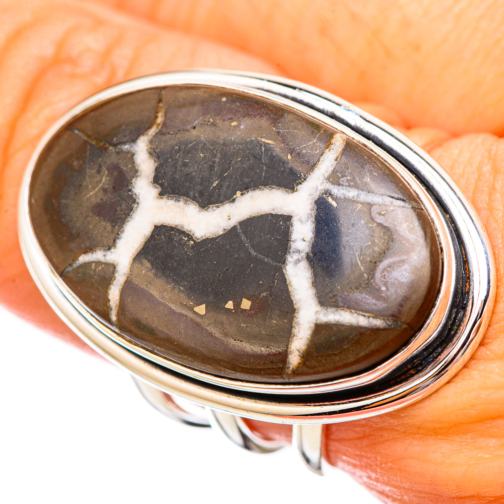 Septarian Geode Rings handcrafted by Anasilvercos - RING115838