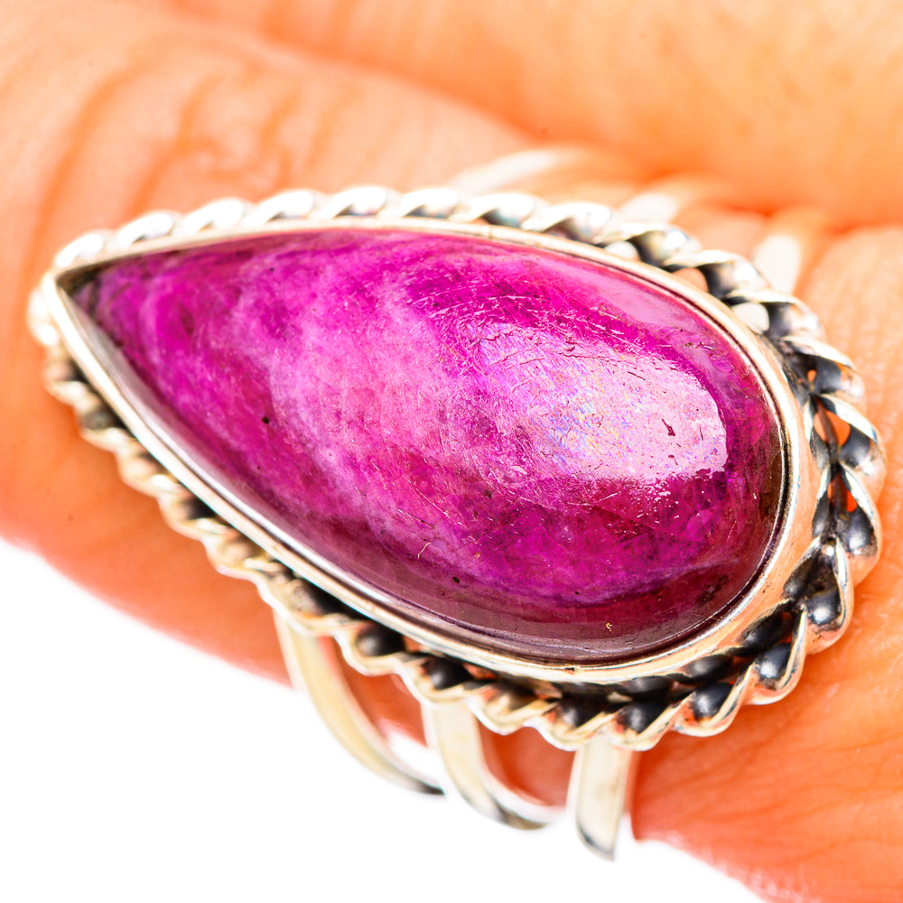 Ruby Fuchsite Rings handcrafted by Anasilvercos - RING115845