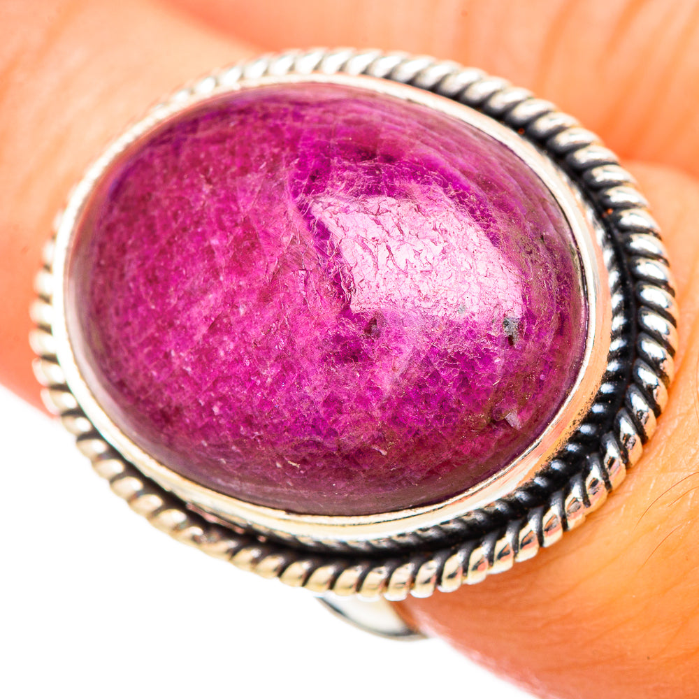 Ruby Fuchsite Rings handcrafted by Anasilvercos - RING115846