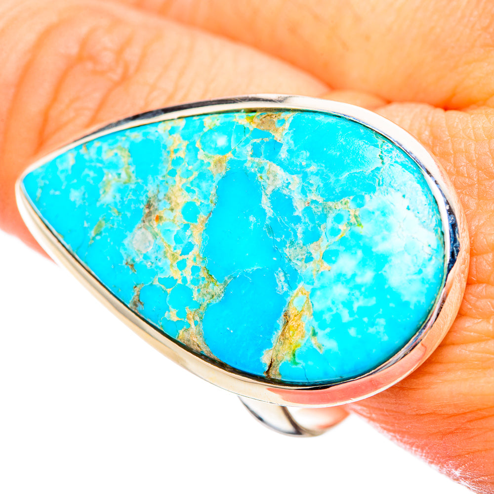 Peruvian Chrysocolla Rings handcrafted by Anasilvercos - RING115861
