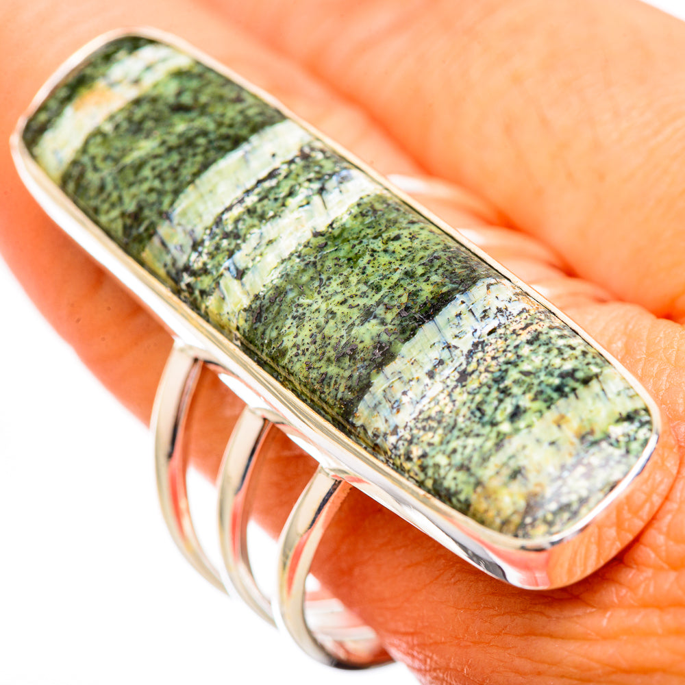 Green Swiss Opal Rings handcrafted by Anasilvercos - RING115875