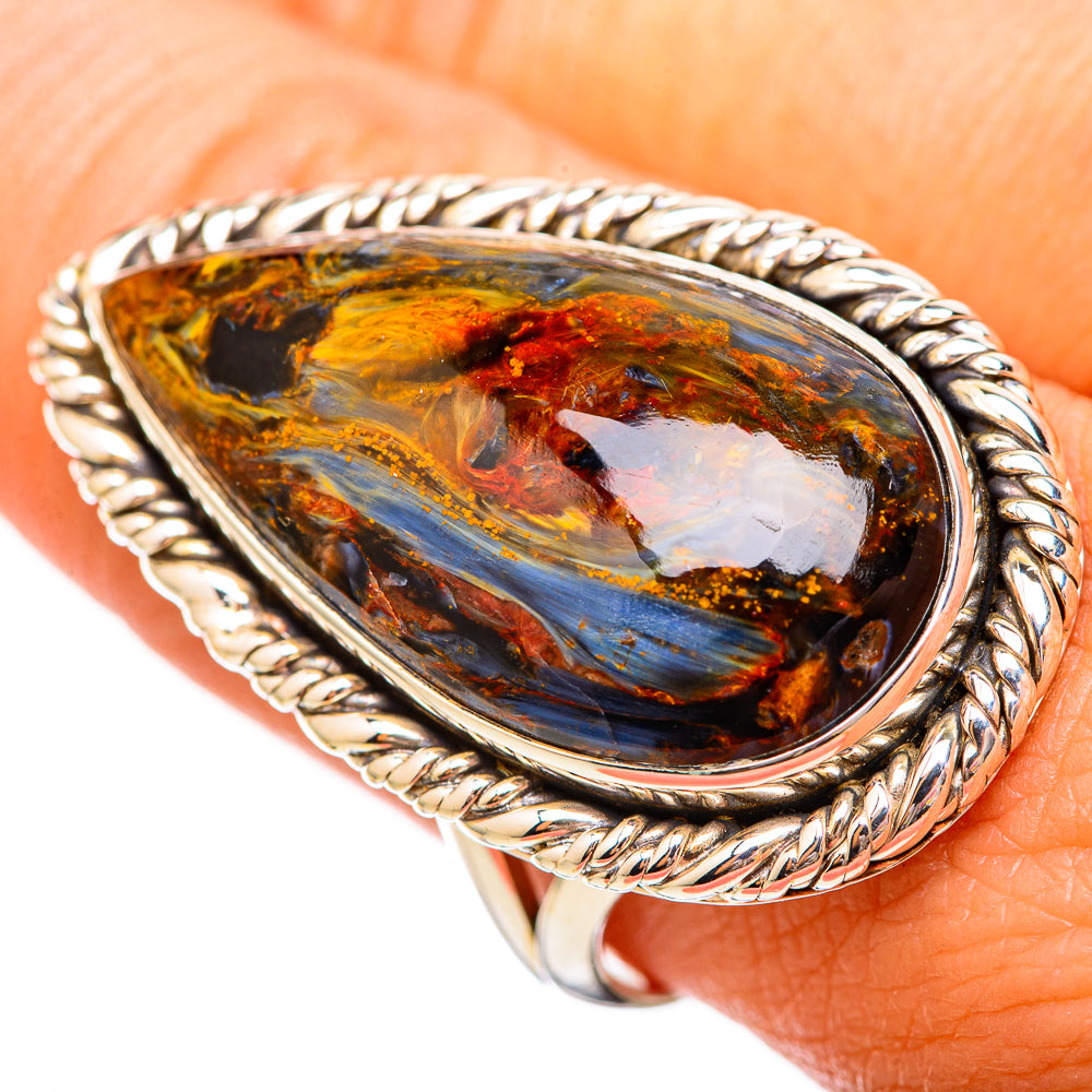 Golden Pietersite Rings handcrafted by Anasilvercos - RING115880
