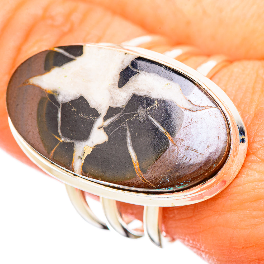 Septarian Geode Rings handcrafted by Anasilvercos - RING115883