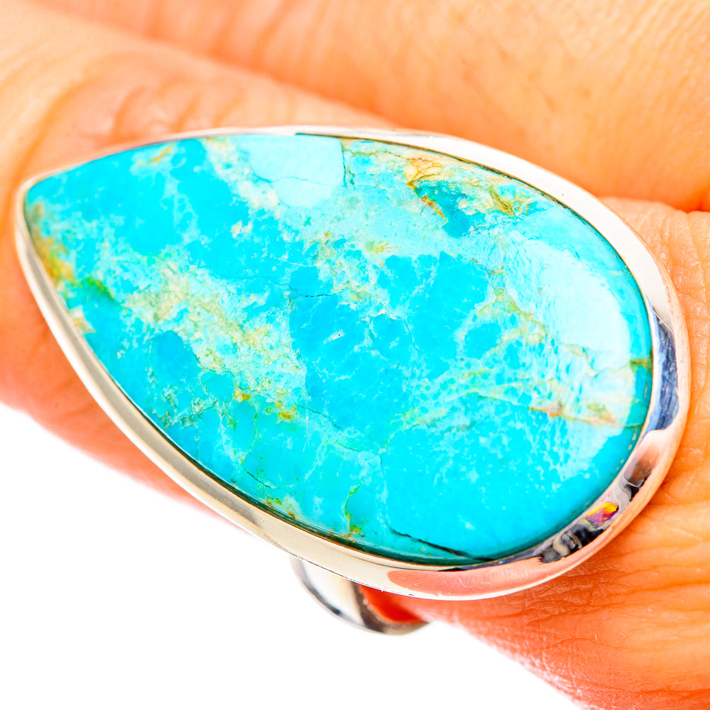 Peruvian Chrysocolla Rings handcrafted by Anasilvercos - RING115888
