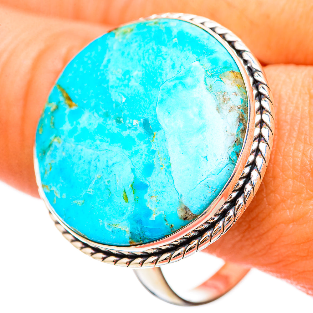 Peruvian Chrysocolla Rings handcrafted by Anasilvercos - RING115890