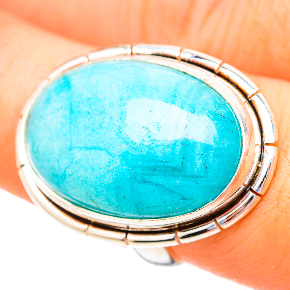 Peruvian Amazonite Rings handcrafted by Anasilvercos - RING115896