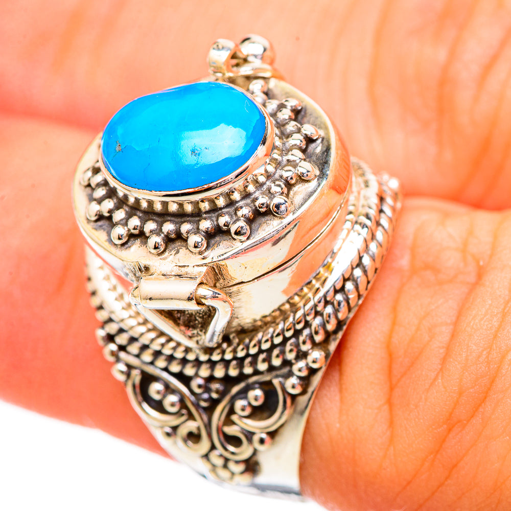 Peruvian Chrysocolla Rings handcrafted by Anasilvercos - RING115898