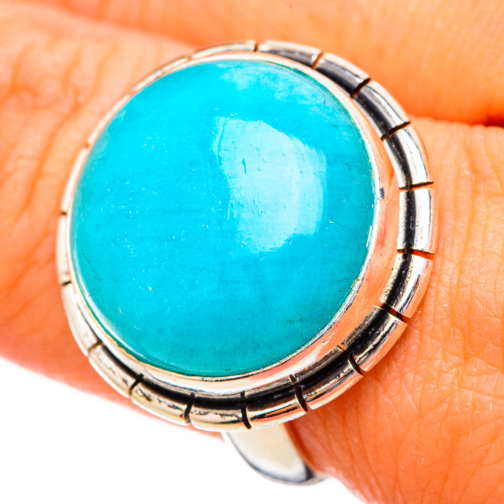 Peruvian Amazonite Rings handcrafted by Anasilvercos - RING115900