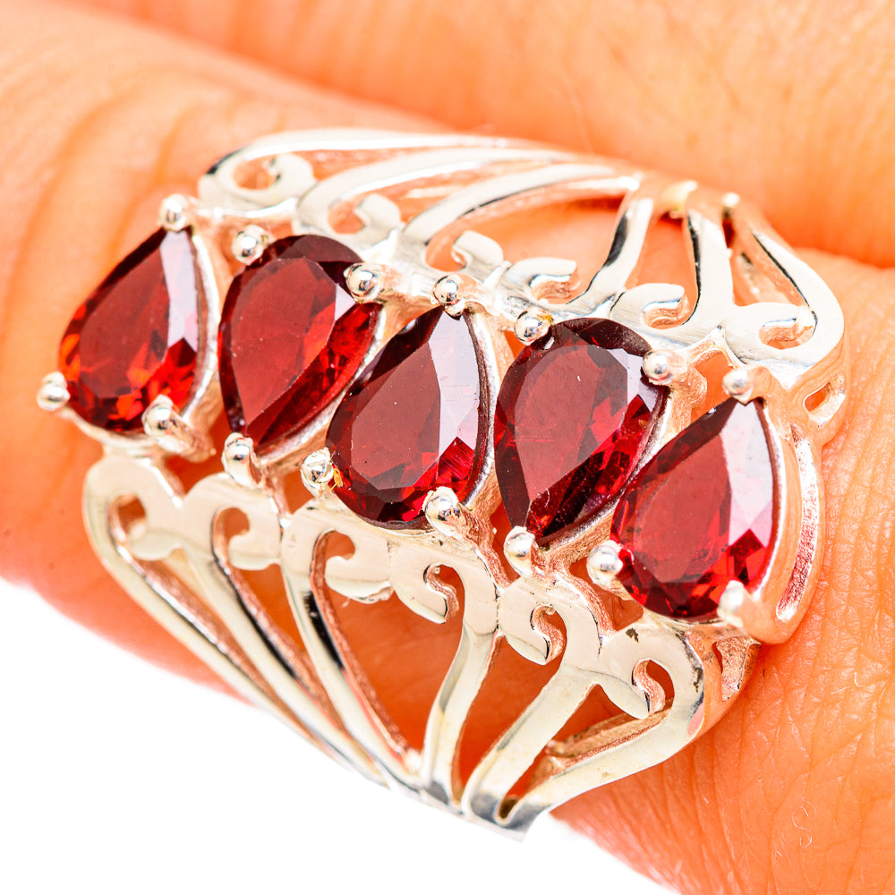 Garnet Rings handcrafted by Anasilvercos - RING115907