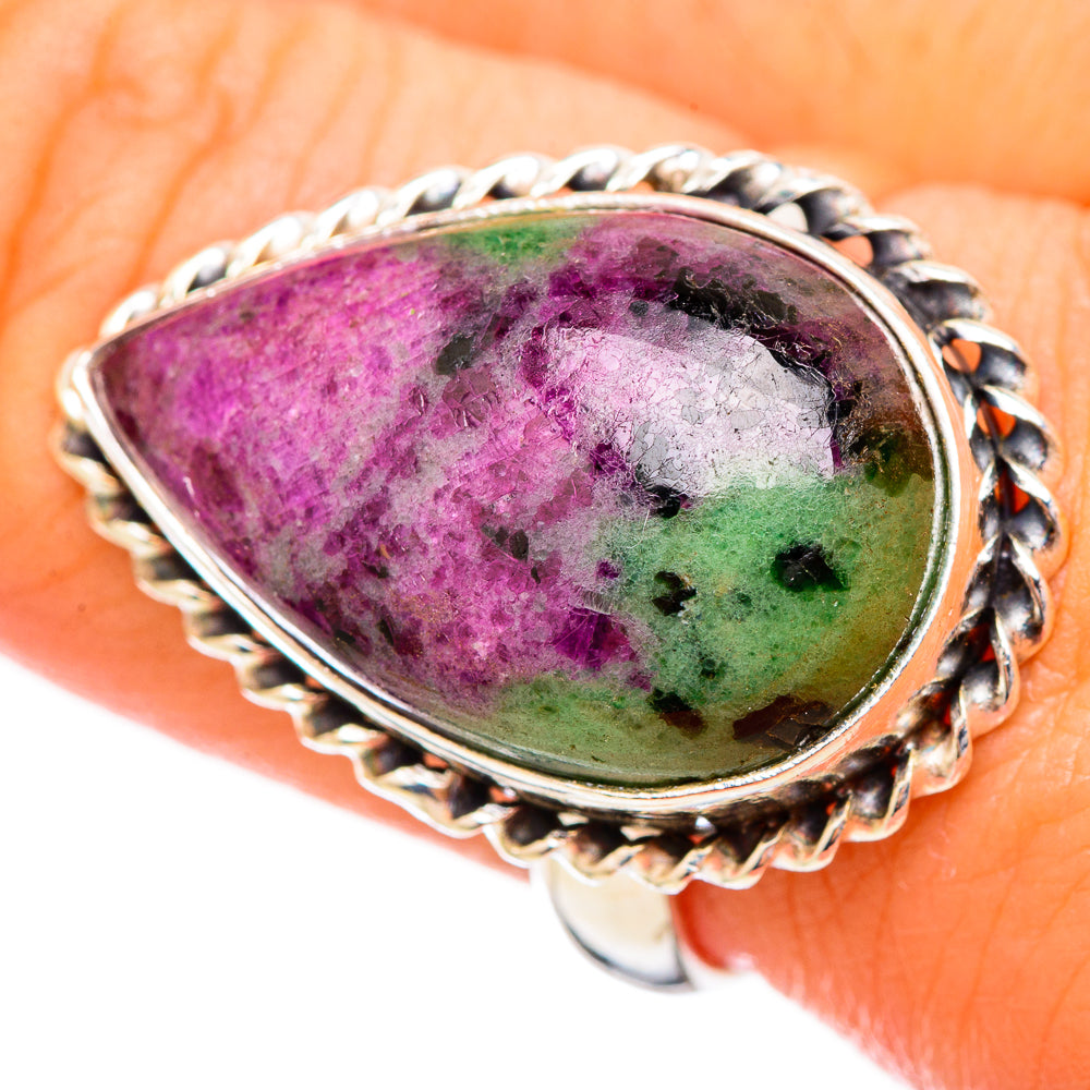 Ruby Zoisite Rings handcrafted by Anasilvercos - RING115918
