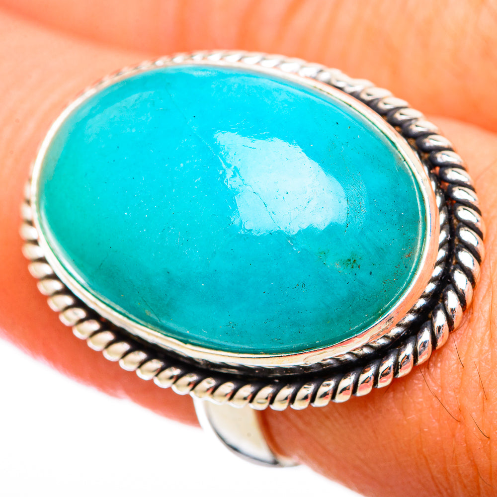 Peruvian Amazonite Rings handcrafted by Anasilvercos - RING115923