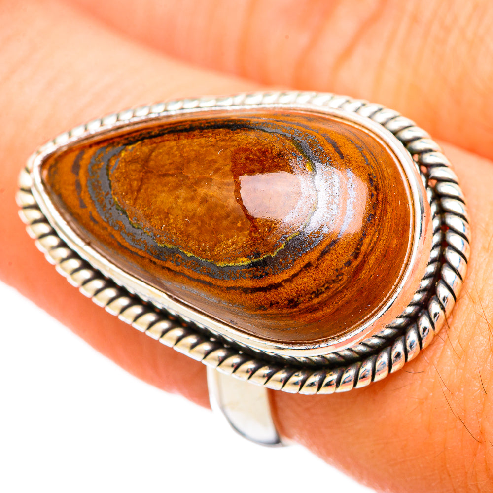 Tiger Iron Rings handcrafted by Anasilvercos - RING115928
