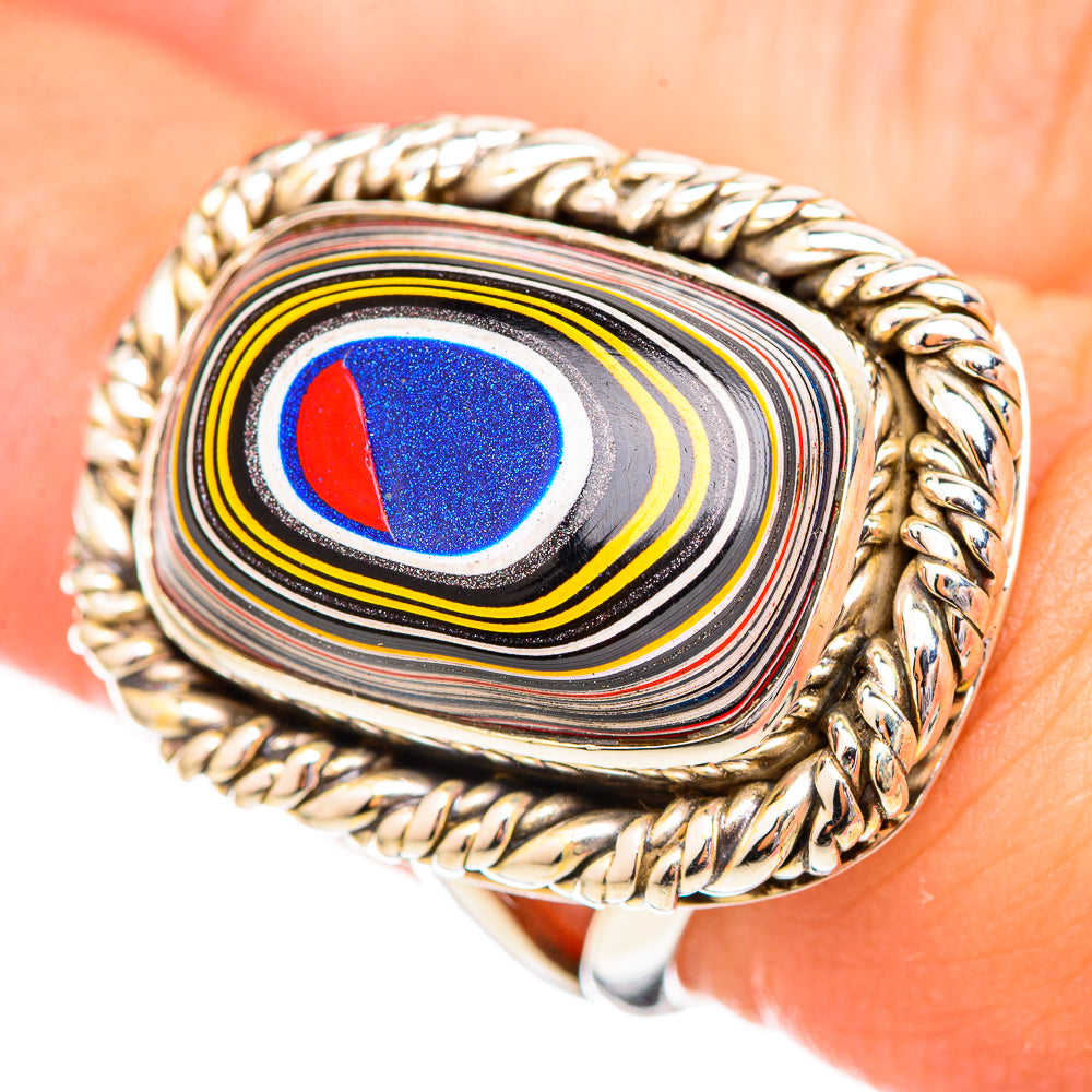 Rainbow Calsilica Rings handcrafted by Anasilvercos - RING115944