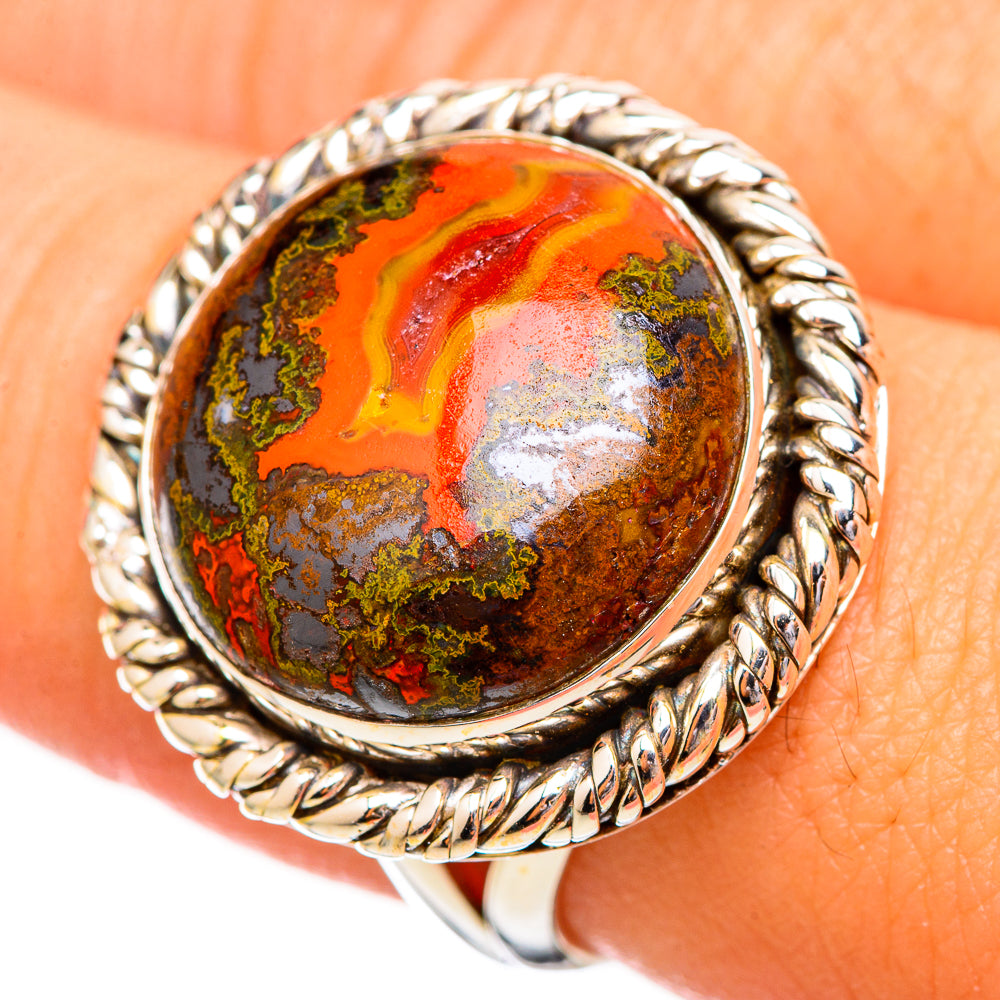 Crazy Lace Agate Rings handcrafted by Anasilvercos - RING115953