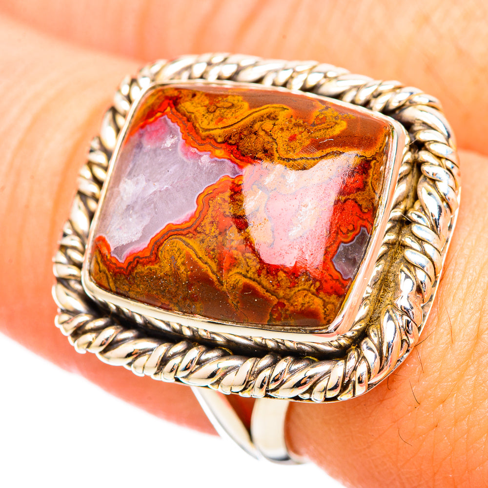 Crazy Lace Agate Rings handcrafted by Anasilvercos - RING115954