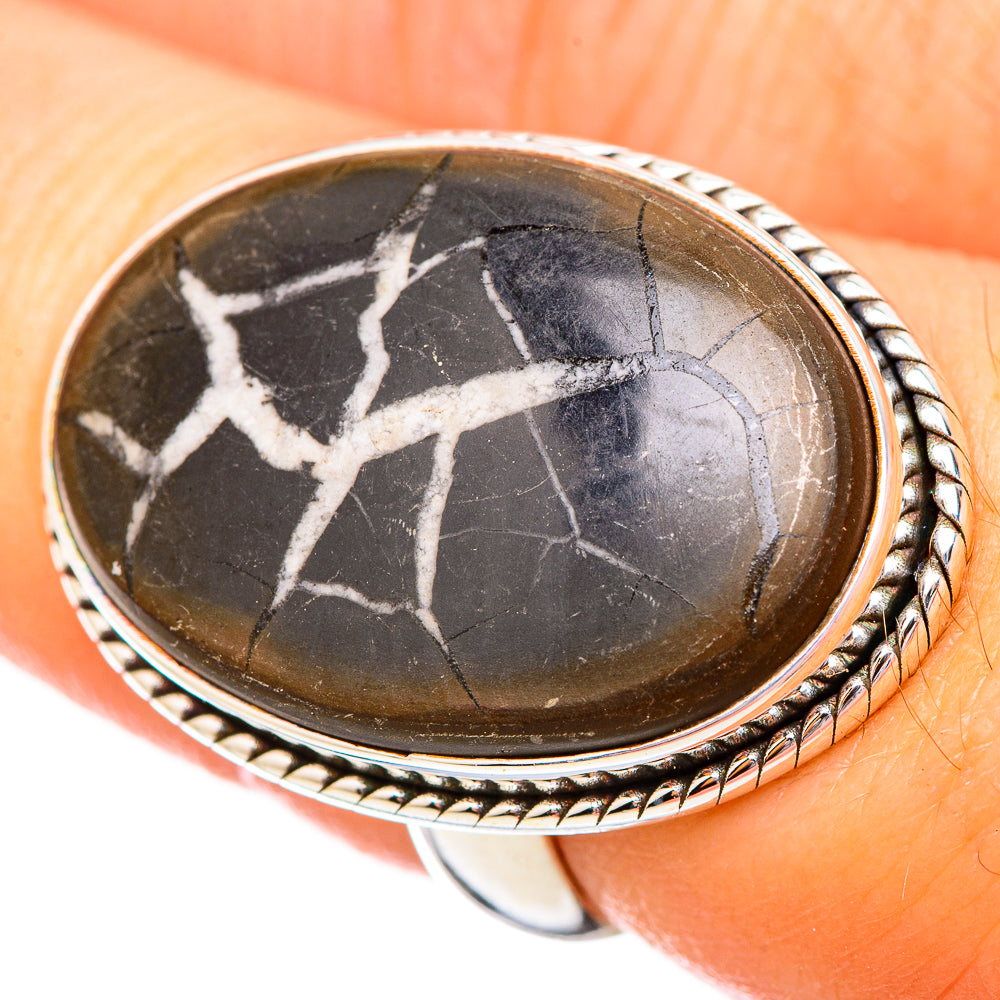 Septarian Geode Rings handcrafted by Anasilvercos - RING115964