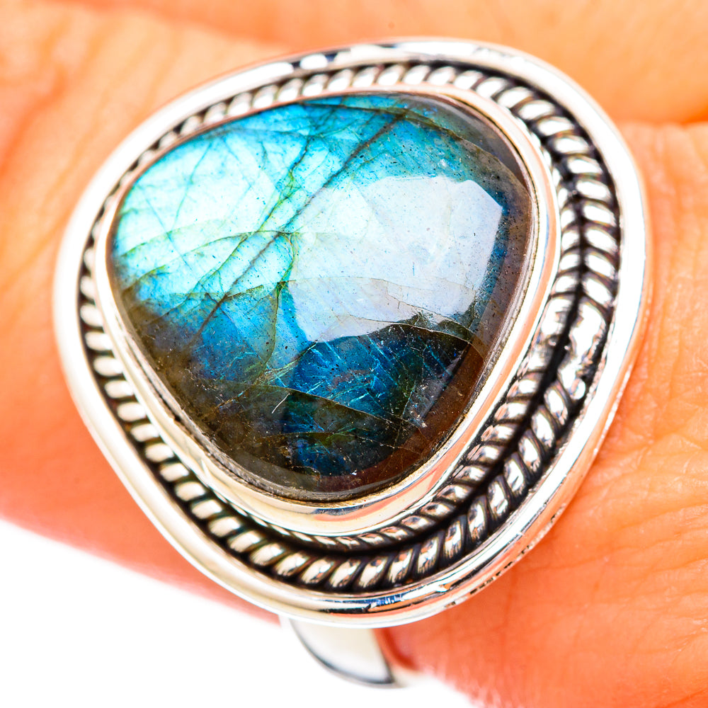 Labradorite Rings handcrafted by Anasilvercos - RING115973