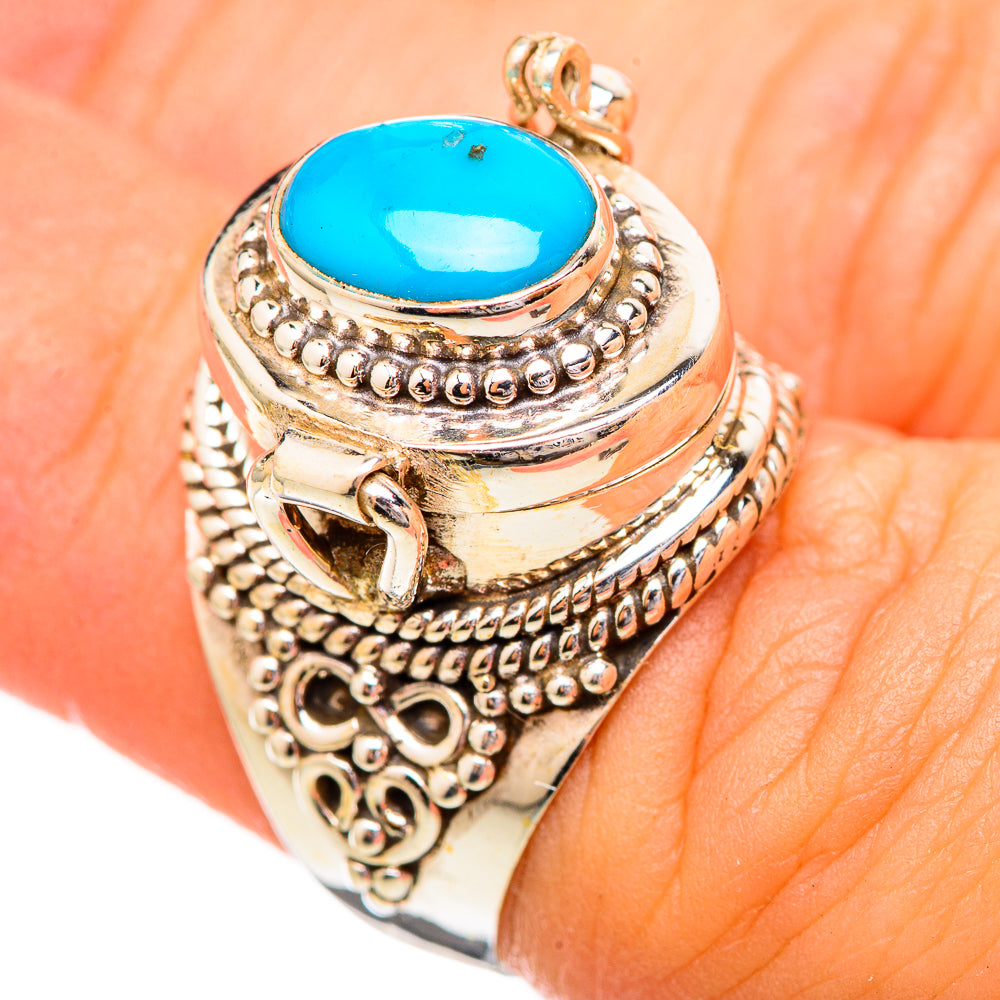 Peruvian Chrysocolla Rings handcrafted by Anasilvercos - RING115974