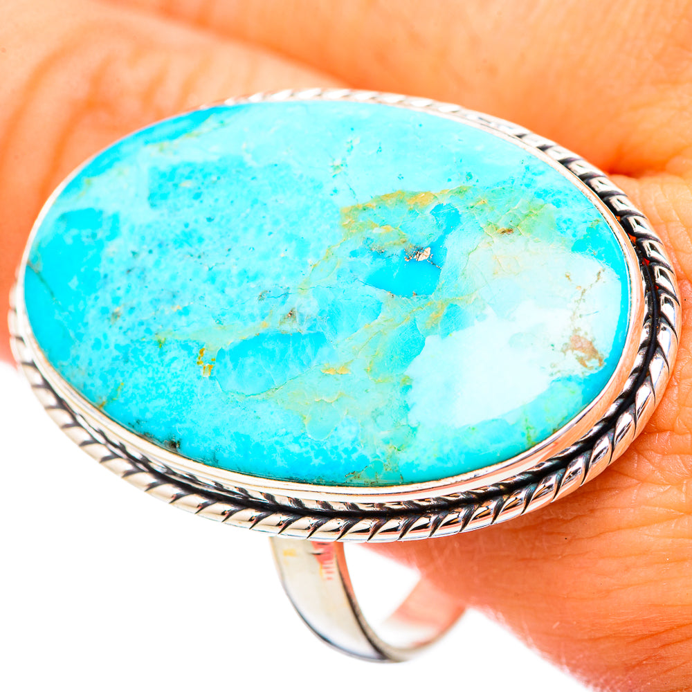 Peruvian Chrysocolla Rings handcrafted by Anasilvercos - RING115994