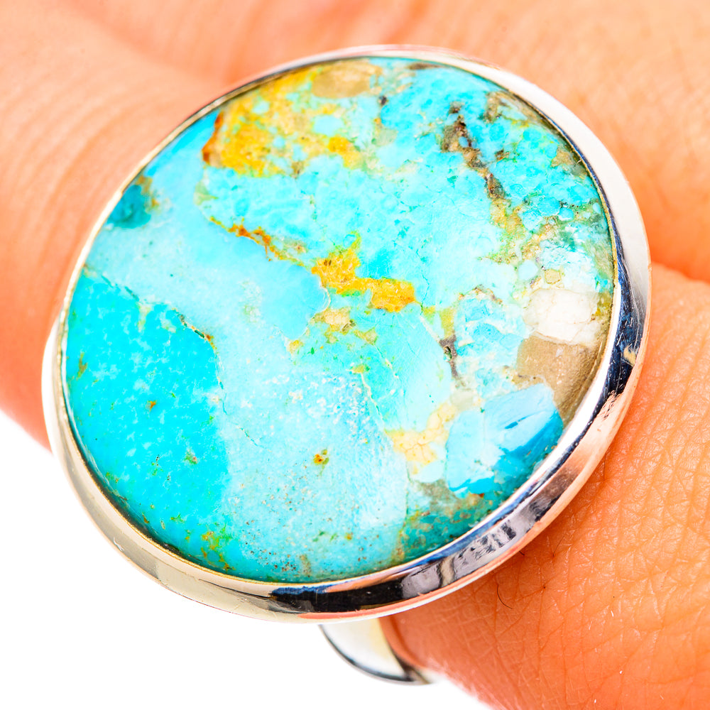 Peruvian Chrysocolla Rings handcrafted by Anasilvercos - RING115995