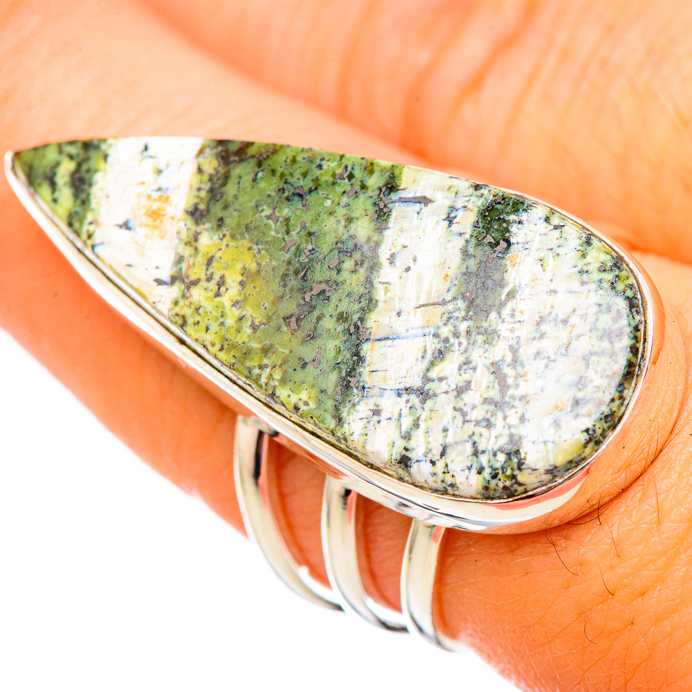 Green Swiss Opal Rings handcrafted by Anasilvercos - RING116007