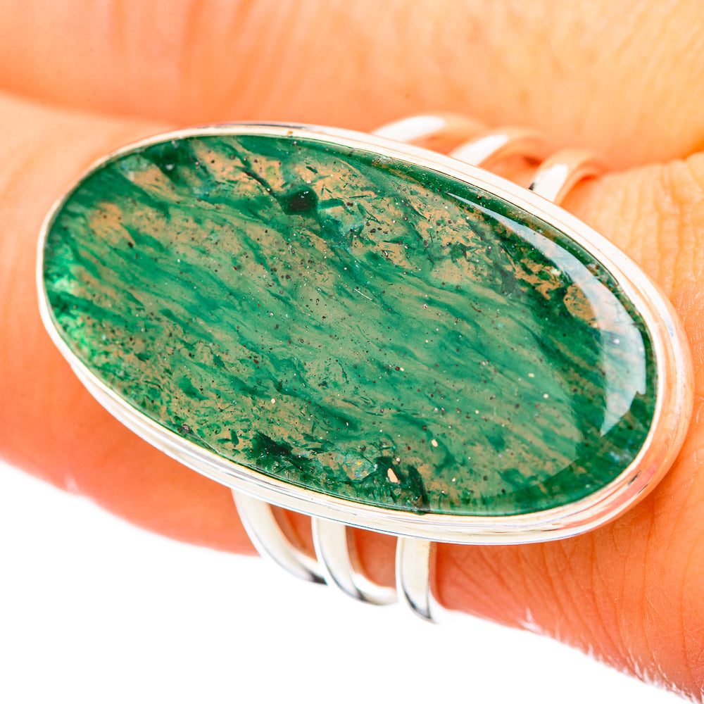 Green Aventurine Rings handcrafted by Anasilvercos - RING116008