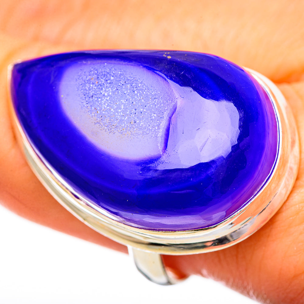 Purple Botswana Agate Rings handcrafted by Anasilvercos - RING116020