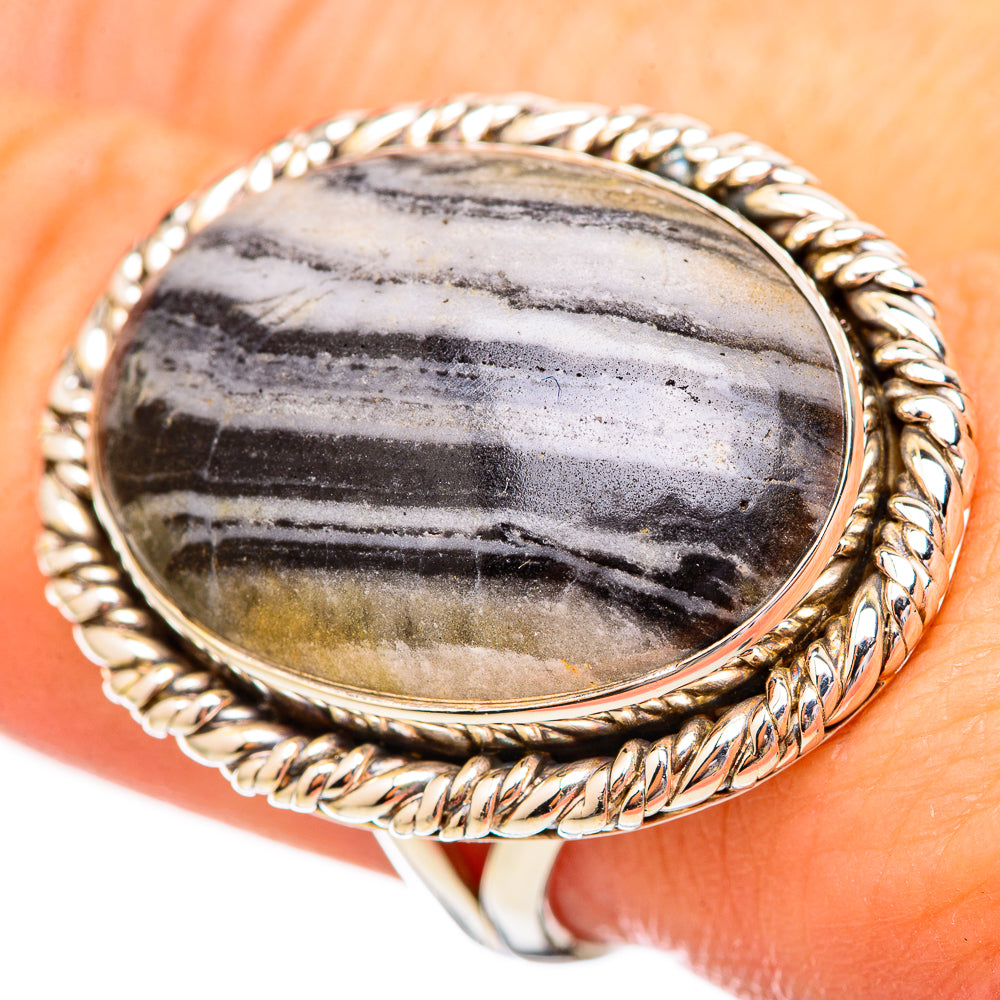 Black Agate Rings handcrafted by Anasilvercos - RING116024