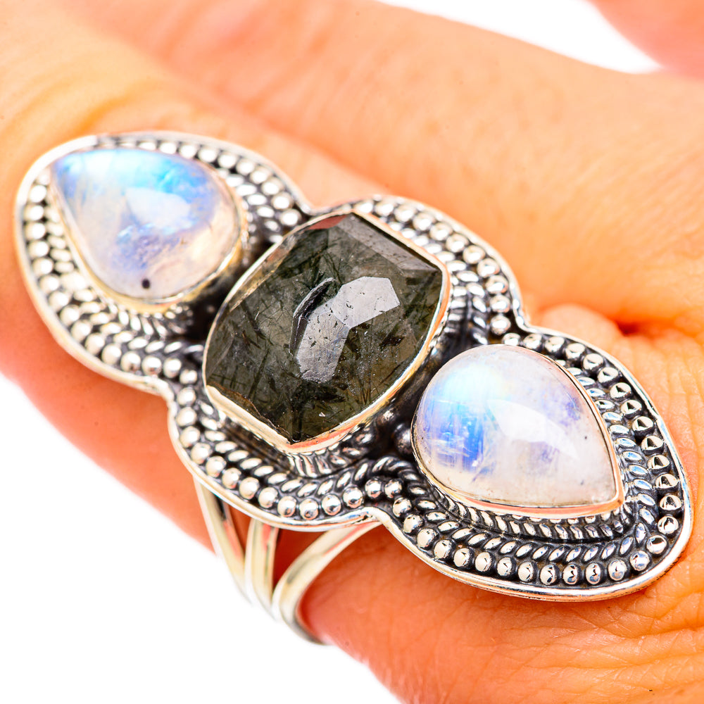 Tourmalinated Quartz Rings handcrafted by Anasilvercos - RING116025